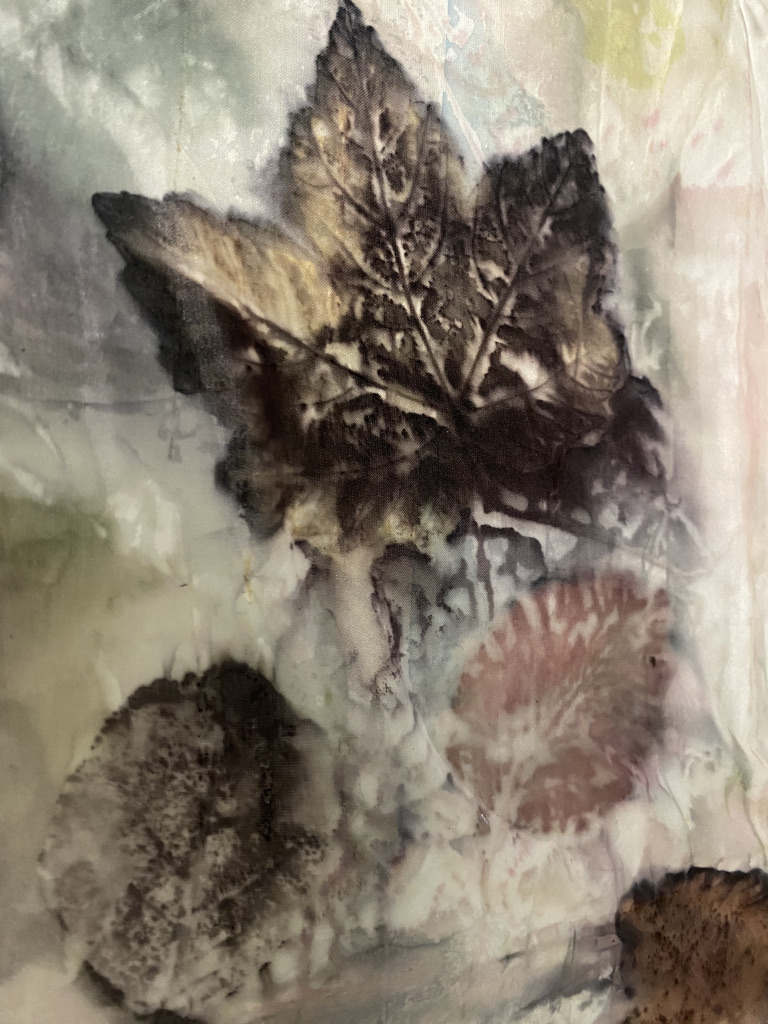 Atelier d'ecoprint avec impression vegetale sur tissu